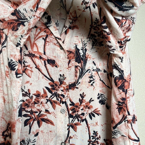 Free People It's A Vibe Button Down Shirt Floral Small - Picture 9 of 12